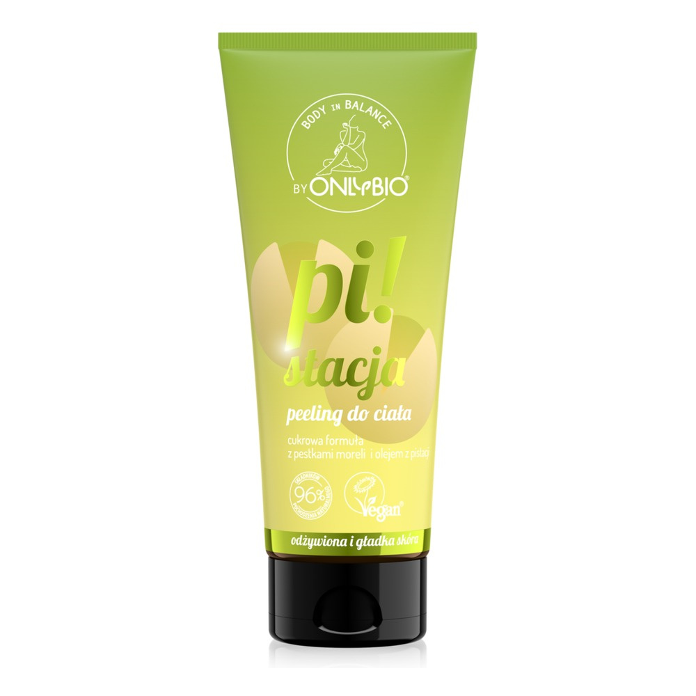 OnlyBio Body in Balance Odżywczy Peeling do Ciała dla Skóry Szorstkiej Pistacja 200ml