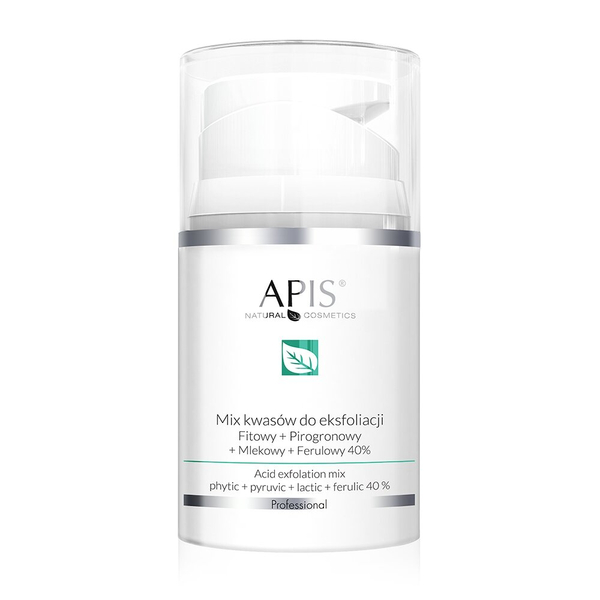 Apis Professional 40% Kwasowa Mieszanka Złuszczająca Phytic Ferulic Kwas Mlekowo-Pirogronowy 50ml