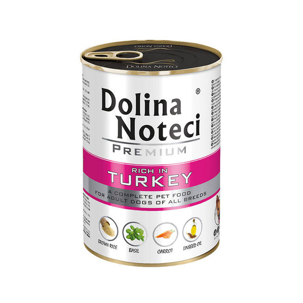 Dolina Noteci Premium Mokra Karma z Indykiem dla Dorosłych Psów Wszystkich Ras 400g