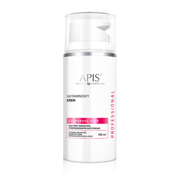 Apis Professional Couperose Stop Witaminowy Krem dla Cery Wrażliwej z Rozszerzonymi Naczynkowymi 100ml