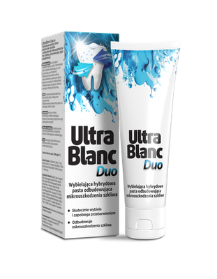 UltraBlanc Duo Hybrydowa Pasta do Zębów Odbudowująca Szkliwo 75ml