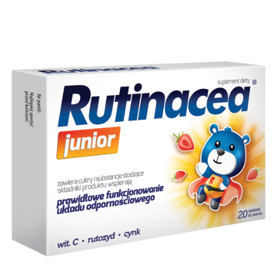 Rutinacea Junior dla Dzieci powyżej 3 Roku Życia Na Odporność 20 Pastylek