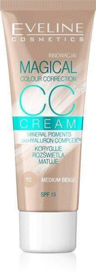 Eveline CC Cream Magical Colour Correction Multifunkcyjny Podkład SPF15 Nr 52 Medium Beige 30ml
