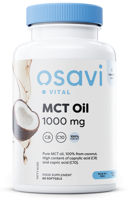 Osavi Olej MCT 1000mg 60 kapsułek dla wsparcia diety keto