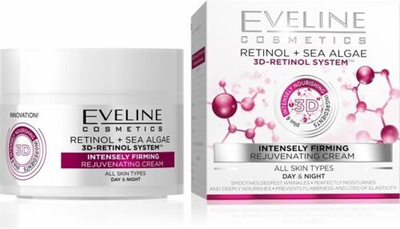 Eveline Retinol Sea Alge 3D-Retinol System Intensywnie Ujędrniający Krem na Dzień i na Noc 50ml