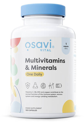 Osavi Multiwitaminy i Minerały One Daily 120 kaps na Energię i Odporność