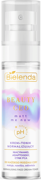 Bielenda Beauty Ceo Matt Me Now Normalizujący Krem Tonik dla Każdego Rodzaju Cery 75ml Best Before 31.03.25