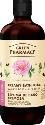 Green Pharmacy Kremowa Pianka do Kąpieli Róża Damasceńska i Masło Shea 500ml