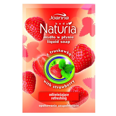 Joanna Naturia Body Refill Odświeżające Mydło w Płynie Truskawka 300ml