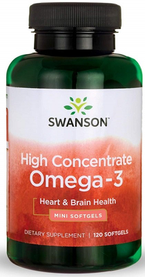 Swanson High Concentrate Omega-3 120 Kapsułek