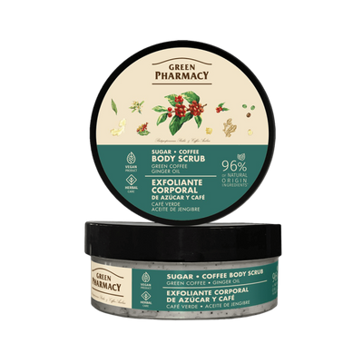 Green Pharmacy Peeling Cukrowo-Kawowy do Ciała Zielona Kawa i Olejek Imbirowy 200ml