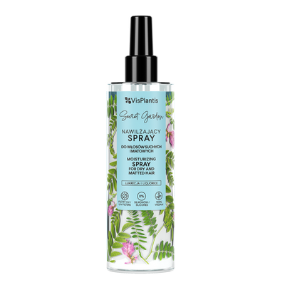 Vis Plantis Secret Garden Nawilżający Spray do Włosów Suchych i Matowych z Lukrecją 200ml