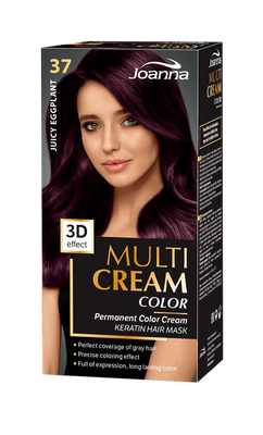 Joanna Multi Cream Color 3D Effect Farba do Włosów Nr 37 Soczysta Oberżyna 1 Sztuka