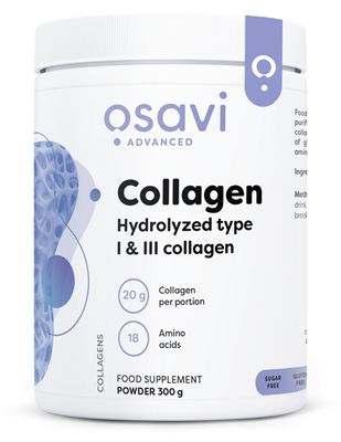 Osavi Kolagen Peptydy Hydrolizowany Typ 1 i 3 300g na mięśnie i kości