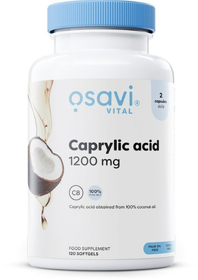 Osavi Kwas Kaprylowy 1200mg 120 kapsułek wsparcie diety keto