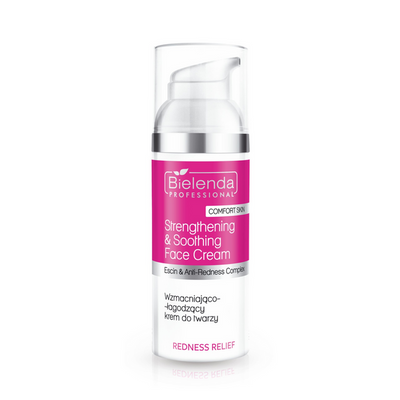 Bielenda Professional Redness Relief Comfort Skin Wzmacniająco-Łagodzący Krem do Twarzy na Naczynka na Dzień i Na Noc 50ml