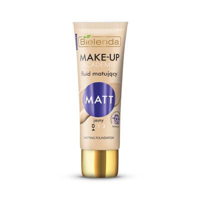 Bielenda Make - Up Academie Matt Fluid Matujący Nr 0 Jasny dla Skóry Mieszanej i Tłustej 30g