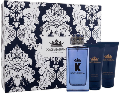 Dolce & Gabbana K Gift Set Woda Perfumowana EDP 100ml  Żel pod Prysznic 50ml Balsam po Goleniu 50ml Zestaw dla Mężczyzn 1 Sztuka
