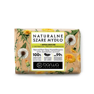 Barwa Naturalne Szare Mydło Hipoalergiczne z Mniszka Lekarskiego 90g