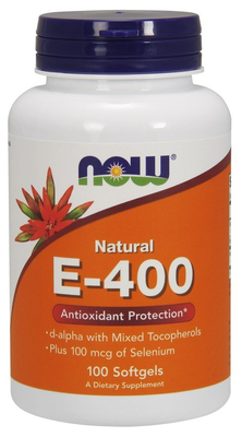Now Foods Witamina E 400 iu i Selen Wspiera Układ Odpornościowy 100 Kapsułek