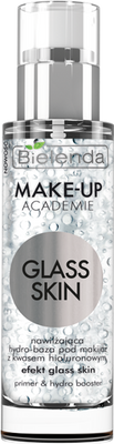 Bielenda Make Up Academie Glass Skin Nawilżająca Hydro Baza pod Makijaż z Kwasem Hialuronowym 30g