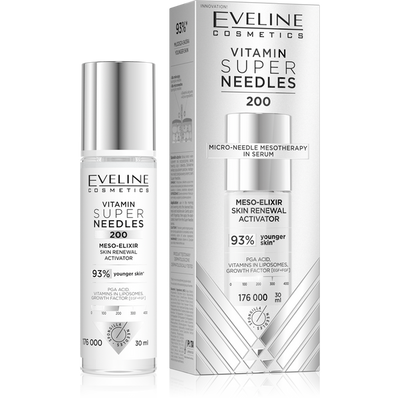 Eveline Super Needles Vitamin 200 Mezo-Eliksir Aktywator Odnowy Skóry 30ml