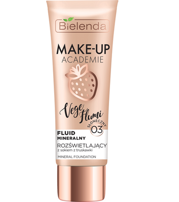 Bielenda Make - Up Academie Vege Flumi Rozświetlający Fluid Mineralny Nr 03 Słoneczny Beż 30g