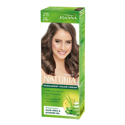 Joanna Naturia Trwały Kolor Włosów Farba Pielęgnacja Połysk Nr 215 Zimny Blond 100ml  
