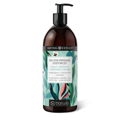 Barwa Natural Expert Odżywczy Żel pod Prysznic Biała Herbata + Ekstrakt z Oliwki 480ml