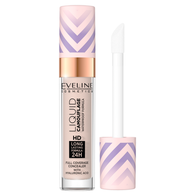 Eveline Liquid Camouflage Wodoodporny Korektor Kamuflujący z Kwasem Hialuronowym Nr 02 Light Vanilla 7,5ml