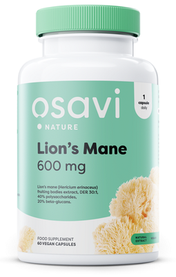Osavi Soplówka jeżowata 600mg 60 wegańskich kapsułek na koncentrację