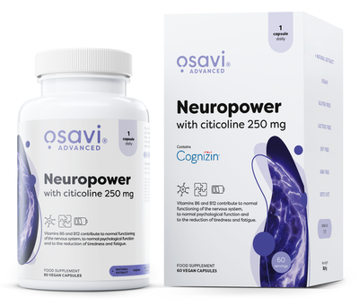 Osavi Neuropower z Cytykoliną 250mg 60 wegańskich kapsułek na pamięć i koncentrację
