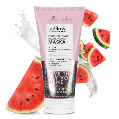 So!Flow Emolientowo - Proteinowa Maska dla Włosów Wysokoporowatych i Łamliwych 200ml
