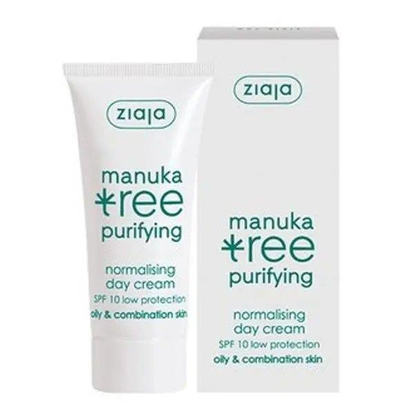 Ziaja Manuka Lekki Nawilżający Normalizujący Krem dla Skóry Tłustej i Mieszanej SPF10 na Dzień Vegan 50ml