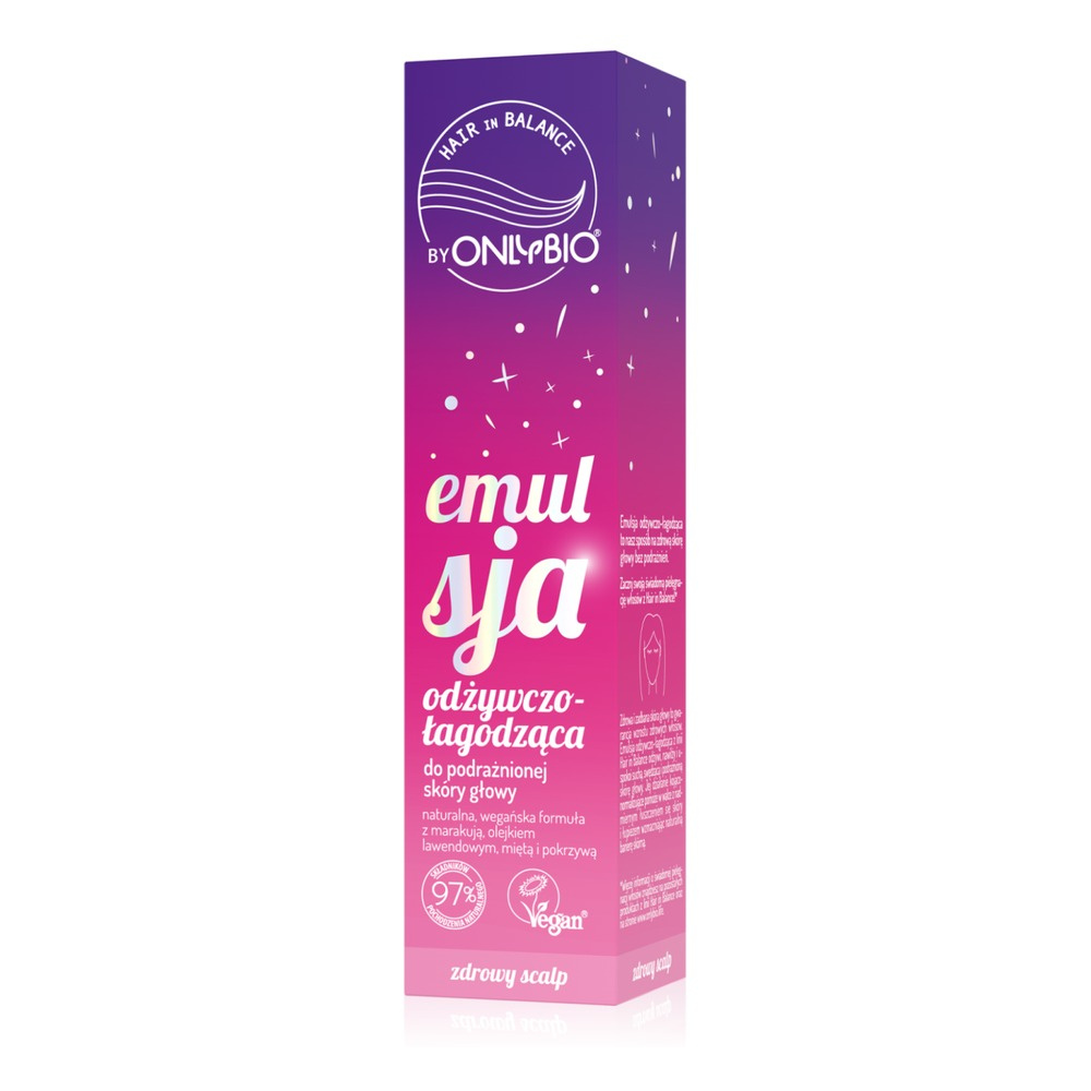 OnlyBio Hair In Balance Odżywczo Łagodząca Emulsja do Podrażnionej Skóry Głowy 125ml