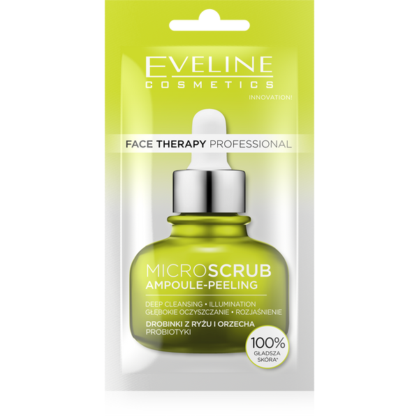 Eveline Face Therapy Professional Ampoule-Peeling Kremowy Peeling Drobnoziarnisty 8ml