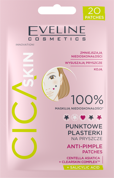 Eveline Cica Skin Anti-Pimple Punktowe Plasterki na Pryszcze 1 Sztuka