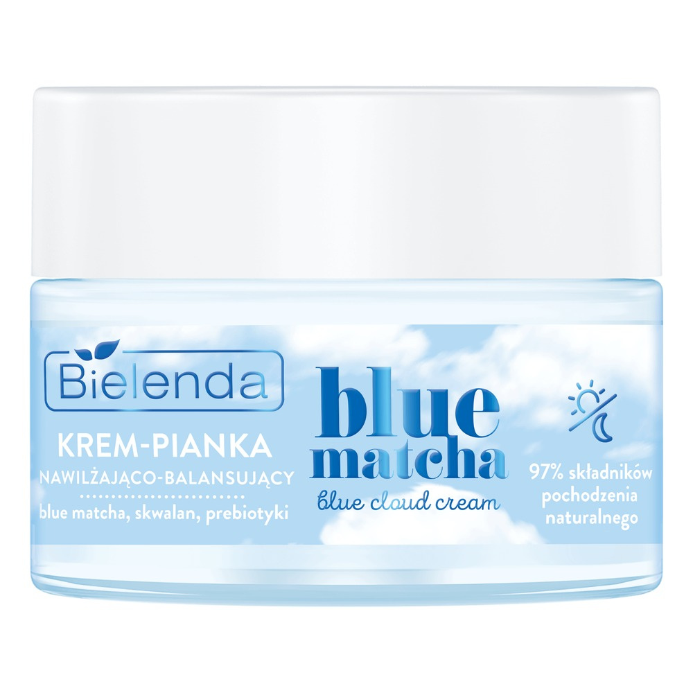 Bielenda Blue Matcha Blue Cloud Cream Nawilżająco-Balansujący Krem Pianka dla Każdego Rodzaju Cery 50ml