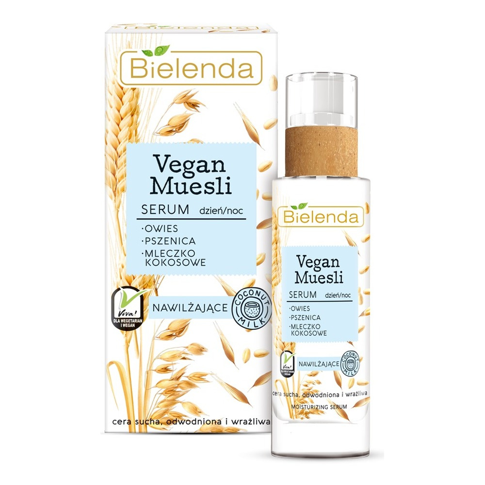  Bielenda Vegan Muesli Serum Nawilżające Pszenica Owies Mleczko Kokosowe 30ml