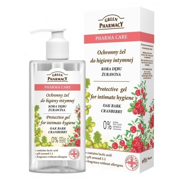 Green Pharmacy Żel do Higieny Intymnej Kora Dębu i Żurawina 300 ml
