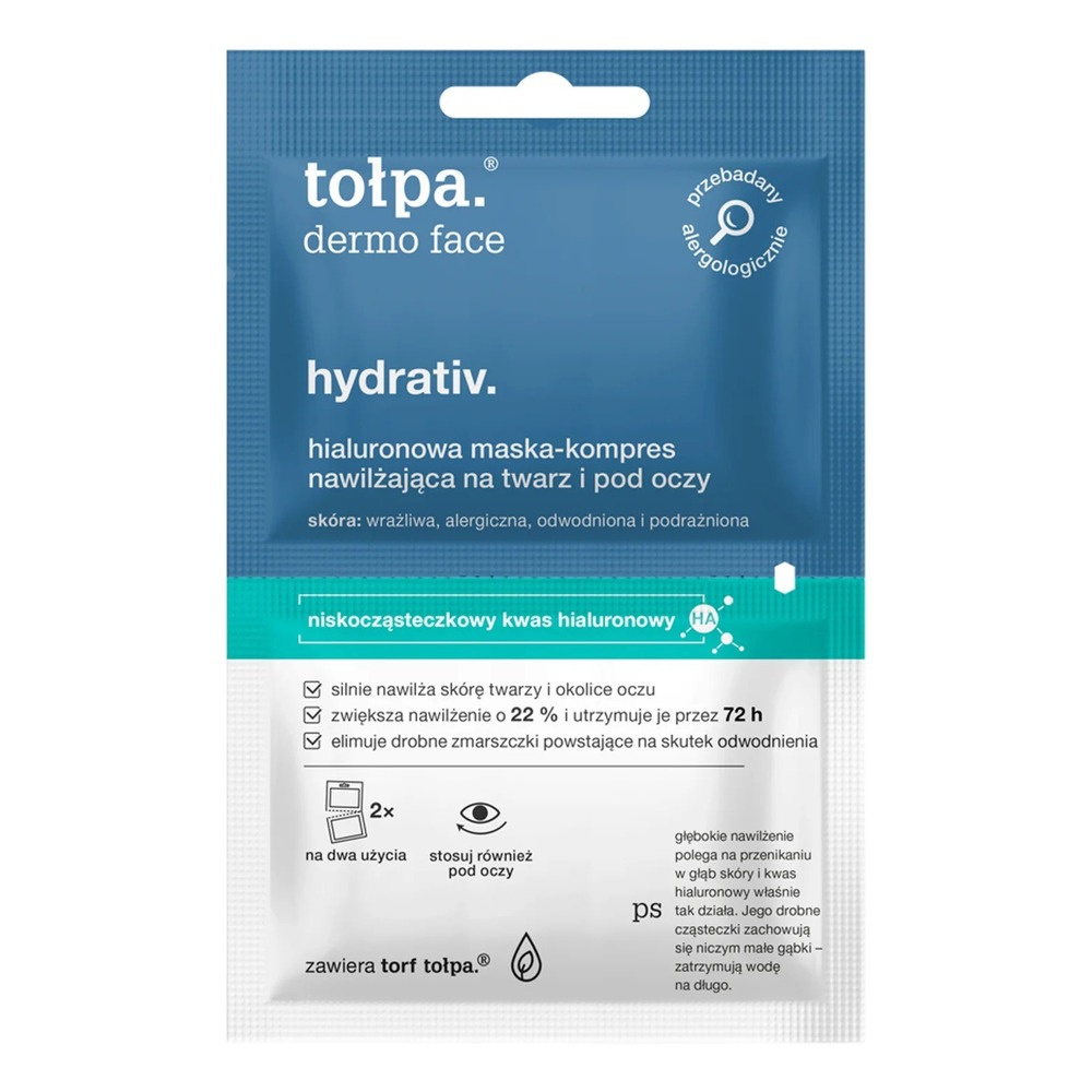 Tolpa Hydrativ Hialuronowa Maska-Kompres Nawilżająco-Łagodząca 2x6ml
