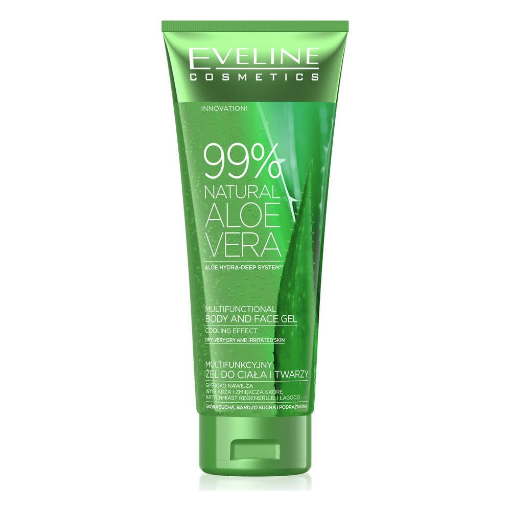 Eveline Aloe Vera Multifunkcyjny Żel Aloesowy do Ciała i Twarzy 99% Chłodzący 250 ml