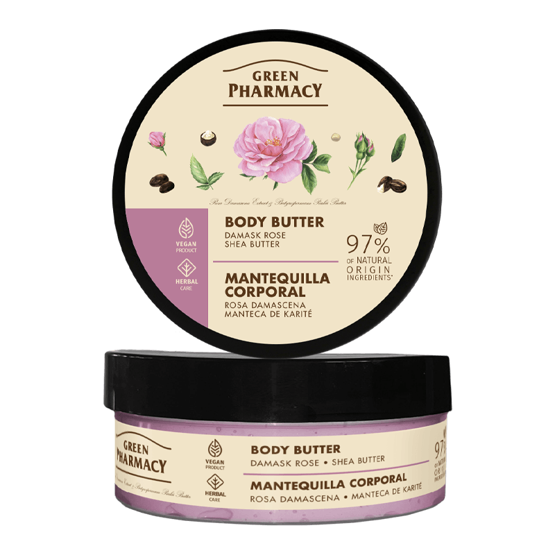 Green Pharmacy Masło do Ciała Róża Damasceńska i Masło Shea 200ml