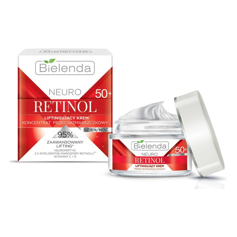 Bielenda Neuro Retinol Liftingujący Przeciwzmarszczkowy Krem Koncentrat do Twarzy 50+ na Dzień i na Noc 50ml