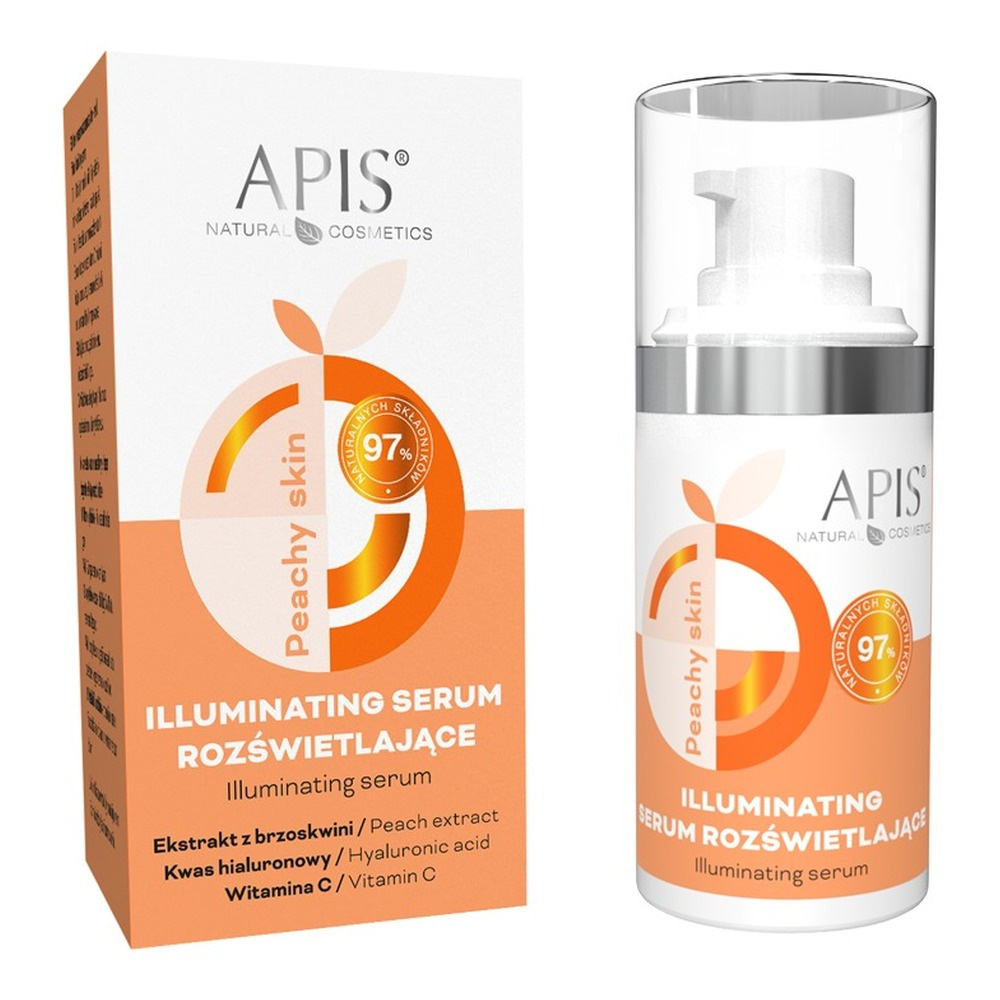 Apis Peachy Skin Illuminating Rozświetlające Serum do Twarzy dla Skóry Szarej 15ml