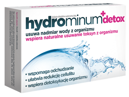 Aflofarm Hydrominum Detox na Eliminację Wody z Organizmu i Usuwanie Toksyn 30 Tabletek