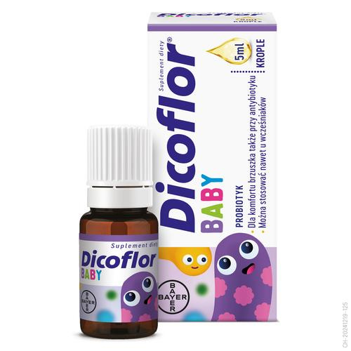 Dicoflor Baby Krople dla Prawidłowej Mikroflory Jelitowej Dzieci 5ml