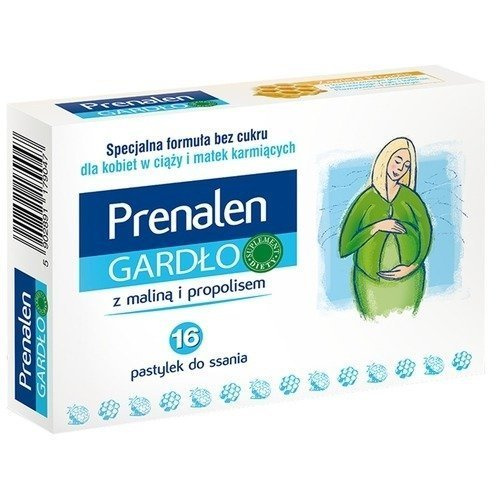 Prenalen Gardło 16  Pastylki Do Ssania Dla Kobiet w Ciąży i Matek  16 Sztuk