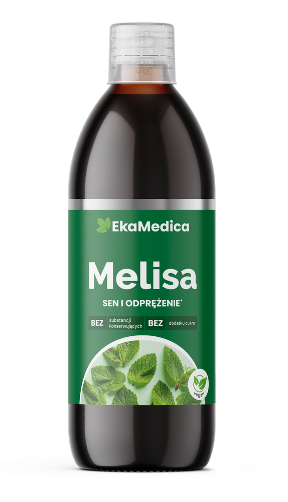 EkaMedica Melisa Sok z Ekstraktem z Liści Melisy na Odprężenie i Sen bez Dodatku Cukru 500ml