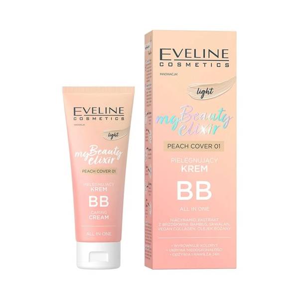  Eveline My Beauty Elixir Pielęgnujący Krem BB All In One Light Peach Cover Nr 1 30ml